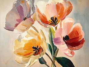 Tulpen malen | Lebendige Blütenblätter entfalten sich