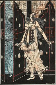 George Barbier – Ida Rubinstein and Vaslav Nijinsky in Scheherazade (1910)