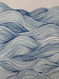 Abstrakte blaue Wellenlinie