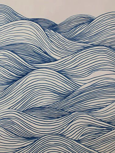 Illustration abstraite représentant une vague bleue