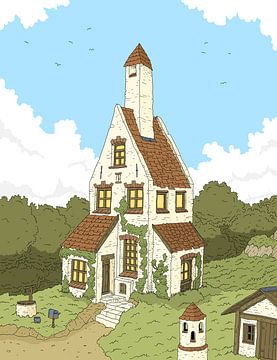 old-fashioned forest house. by JJ ADX