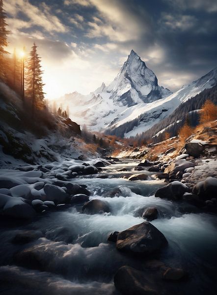 Sonnenaufgang über den Rocky Mountains von fernlichtsicht