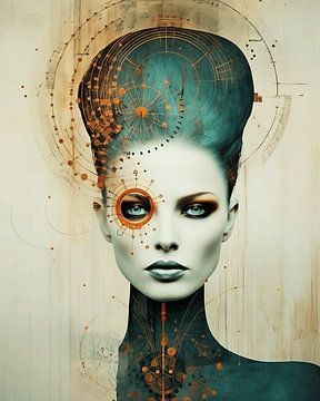 Modern portrait, surrealism by Carla Van Iersel