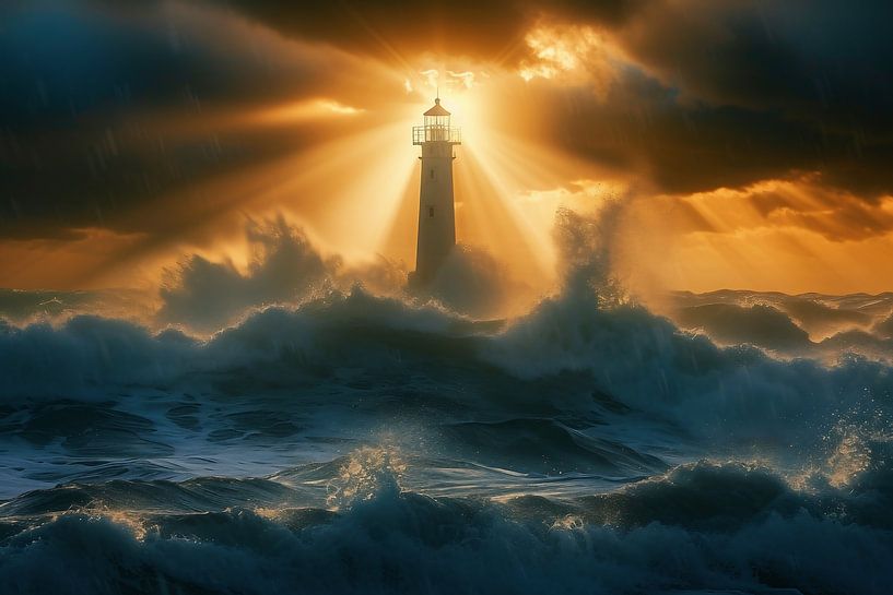 Sturm und Leuchtfeuer von fernlichtsicht