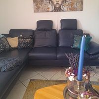 Klantfoto: Vrouw Goud Modern van Kunst Kriebels, op canvas