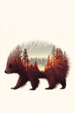 Bos in het dier van Poster Art Shop