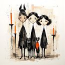 The girls and their kittens by Heike Hultsch thumbnail