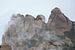 Bergtoppen van Montserrat in de wolken van Kristof Lauwers