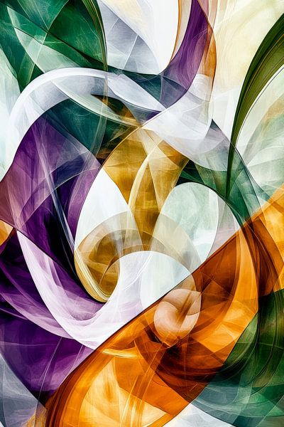 Structure abstraite de motifs colorés par Poster Art Shop