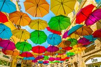 Coloured umbrellas