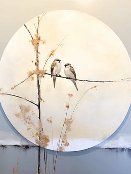 Mussen op tak, Japandi