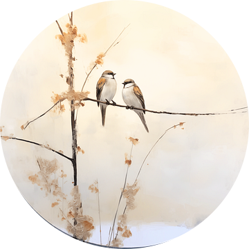 Mussen op tak, Japandi van Caroline Guerain