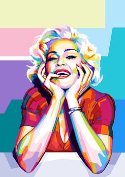 Madonna Wpap Pop Art by Noval Purnama