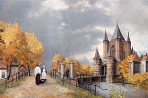 Porte d'Amsterdam de Haarlem vers le début des années 1800