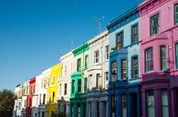 Farbige Häuser in der Lancaster Street in London von Reis Genie Miniaturansicht