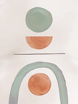 Neutral Earth Tones | Mid-Century Minimalist Abstract Modern Artwork 03 by Colors of Spring