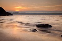 zonsondergang Bretagne silky waters