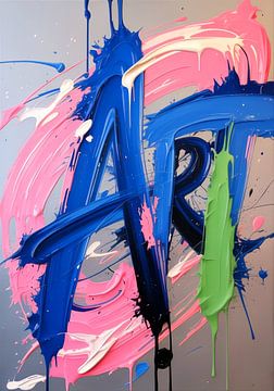 Splash - Abstracte Pop Art Typografie Kunst van Team W 32 Gallery