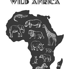 Wildes Afrika von Printed Artings