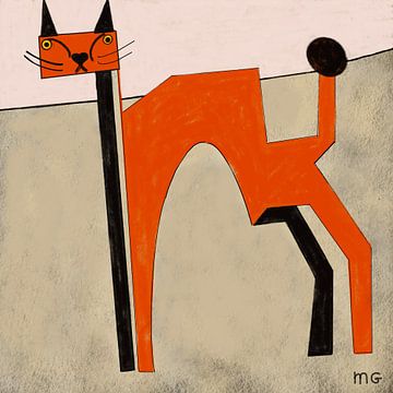 Chat rouge sur Martin Groenhout