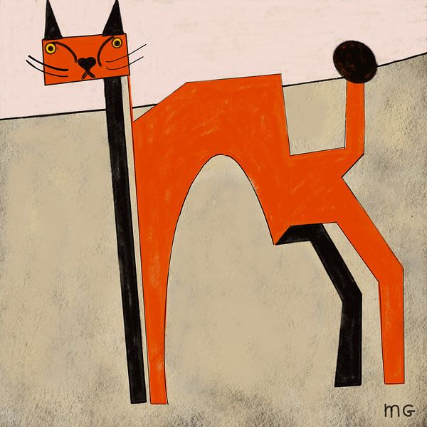 Rote Katze von Martin Groenhout