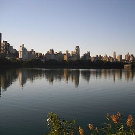 Uitzicht over het water van Central Park van Sander van Klaveren