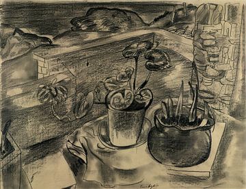 Frances Hodgkins - Nature morte dans un paysage, Bodinnick, Cornouailles (1931-32) sur Peter Balan