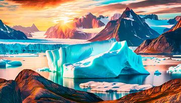 Greenland with ice and snow by Mustafa Kurnaz