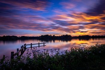 Coucher de soleil sur le lac Paterwoldsemeer
