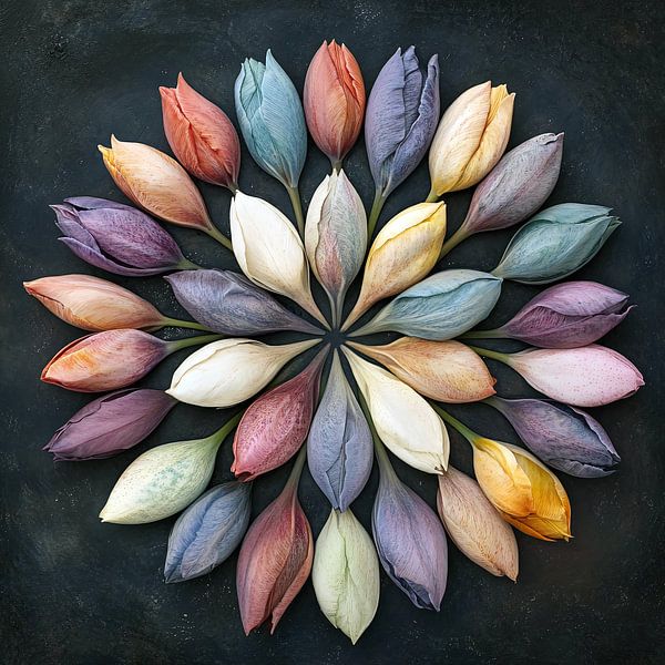 Tulpen-Mandala von Jacky