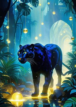 Zwarte Panter in betoverde jungle van MIROKKU