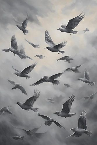 Buiten Kans Vogels Schilderij