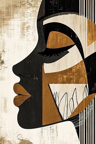 Vrouwelijk portret abstract ontwerp