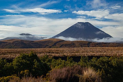 Nationaal park Tongariro, vulkaan Ngauruhoe, Nieuw Zeeland