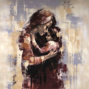 Schilderij Gentle Embrace | Hug me van Blikvanger Schilderijen