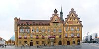 Ulmer Rathaus mit den Fresken des Martin Schaffner von Panorama Streetline Miniaturansicht
