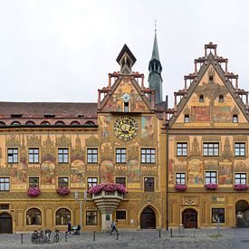 Hôtel de ville d'Ulm avec les fresques de Martin Schaffner sur Panorama Streetline