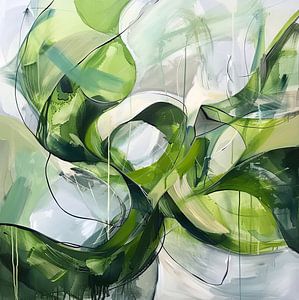 Abstract green shapes