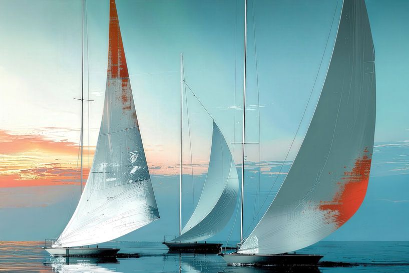 Sailboats surreal-01a-32 by Rautenberg Digital Art Maritim