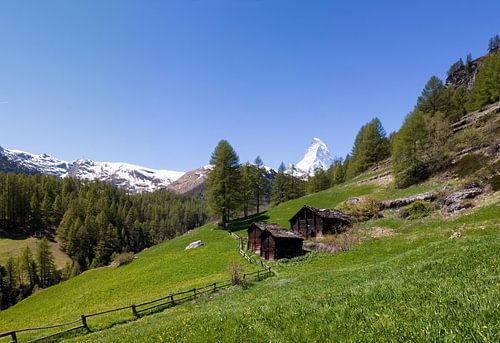 Matterhorn von Zermatt, Schweiz aus gesehen