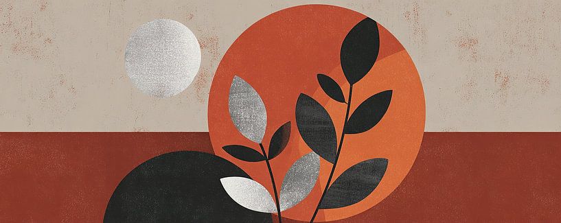 Circular Botanicals in Earthy Tones van ARTEO Schilderijen