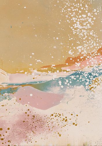 Zachte pasteltinten en gouden accenten