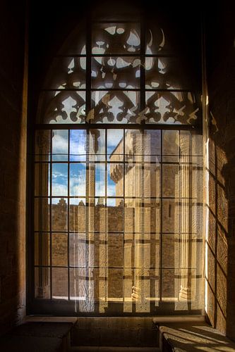 Vue depuis les fenêtres médiévales du monastère de Poblet en Espagne sur Wout Kok