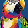 Papagei Pop Art Portrait von MIROKKU