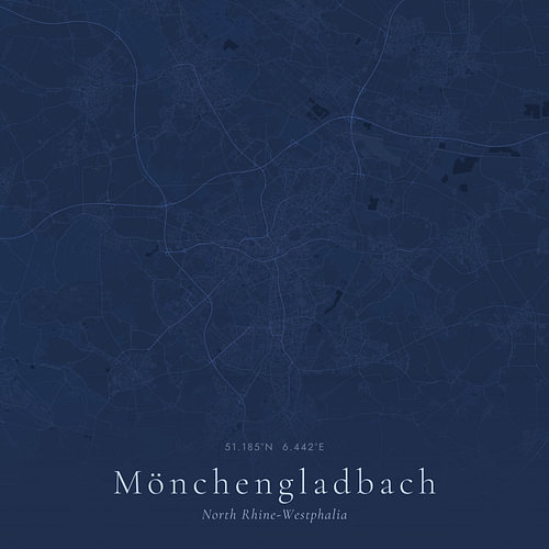Vintage landkaart van Mönchengladbach, Germany