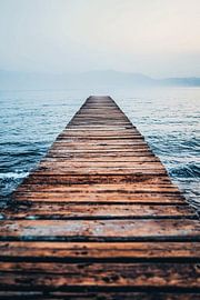 Wooden pier by the sea by Art & Soul Creations