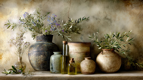 Earth Tones and Olive Green – A Soothing Still Life by Joriali Fine Art