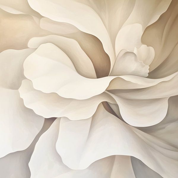 Abstracte bloemvorm met serene diepte van Color Square