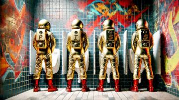 Astronauts - golden heroes in the urinal of reality - Astronaut between cosmic sublimity and earthly banality