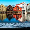 Het oude centrum van Trondheim, Noorwegen van Dayenne van Peperstraten